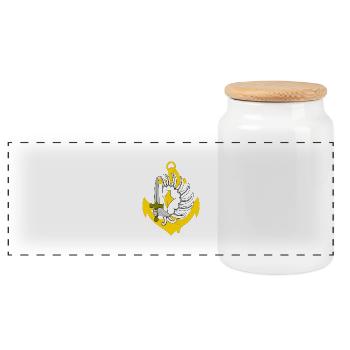 para-marine - Boîte à biscuits avec couvercle en bois - blanc - Devant