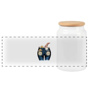 You Matter - Uplifting Positivity Artwork - Panoramic Cookie Jar with Wooden Lid - white - Front