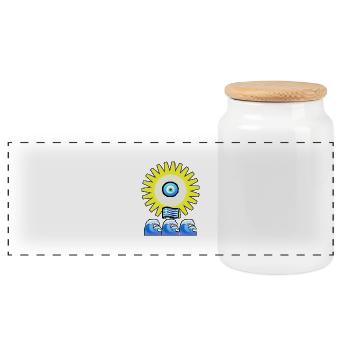 Picsart 25 06 12 21 24 38 167 - Panoramic Cookie Jar with Wooden Lid - white - Front