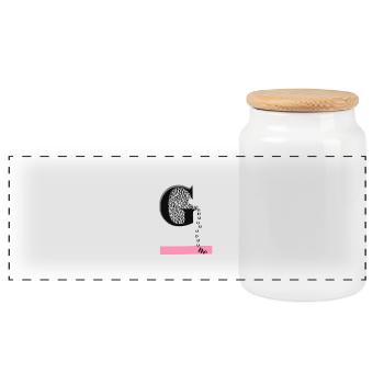 Gone in motion past lost - Panoramic Cookie Jar with Wooden Lid - white - Front