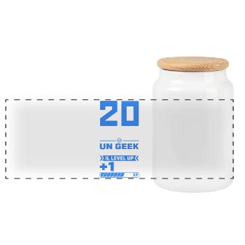 20 Ans Humour Geek 20 Ans Anniversaire Gamer - Boîte à biscuits avec couvercle en bois - blanc - Devant