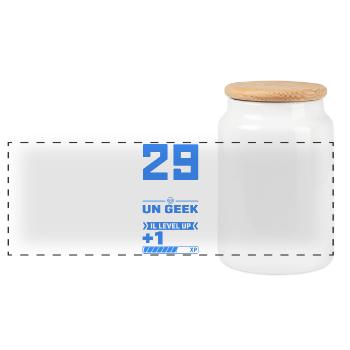 29 Ans Humour Geek 29 Ans Anniversaire Gamer - Boîte à biscuits avec couvercle en bois - blanc - Devant