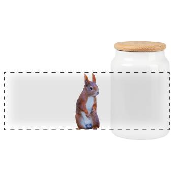 Eichhönchen - Boîte à biscuits avec couvercle en bois - blanc - Devant