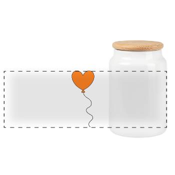 Cadeau pour la fête des mères : Idée de cadeau pour la fête des mères - Boîte à biscuits avec couvercle en bois - blanc - Devant