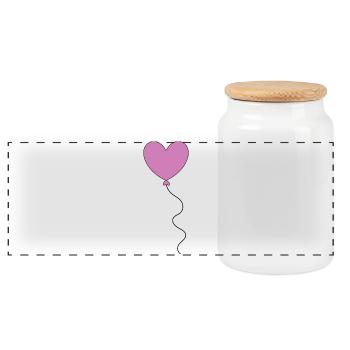 Cadeau pour la fête des mères : Idée de cadeau pour la fête des mères - Boîte à biscuits avec couvercle en bois - blanc - Devant
