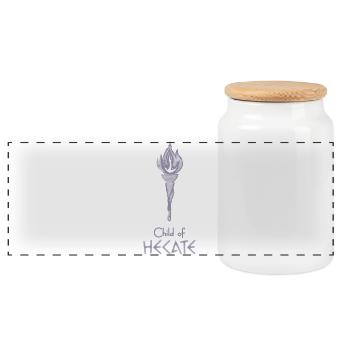 Child of Hecate – Percy Jackson inspired design - Panoramic Cookie Jar with Wooden Lid - white - Front