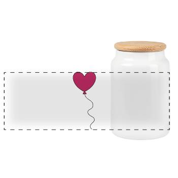 Cadeau pour la fête des mères : Idée de cadeau pour la fête des mères - Boîte à biscuits avec couvercle en bois - blanc - Devant