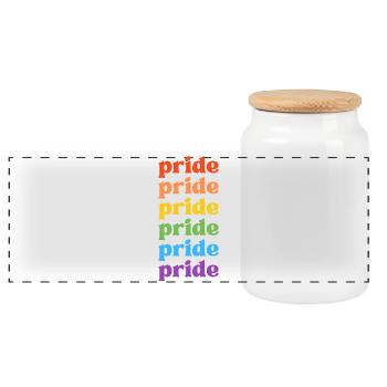 Pride - Panorama Keksdose mit Holzdeckel - Weiß - Vorne
