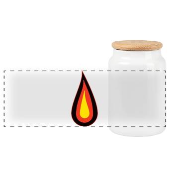 Germany Flame - Black Red Gold Design - Panoramic Cookie Jar with Wooden Lid - white - Front