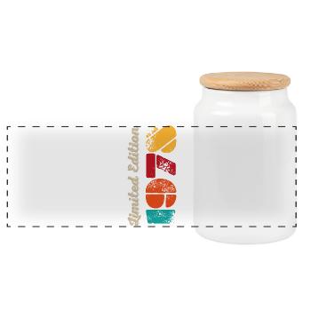 Millésime 1978 48e anniversaire - Boîte à biscuits avec couvercle en bois - blanc - Devant