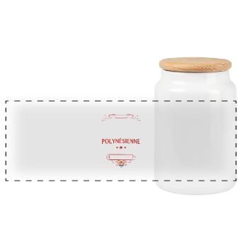 Polynesienne Parfaite - Boîte à biscuits avec couvercle en bois - blanc - Devant