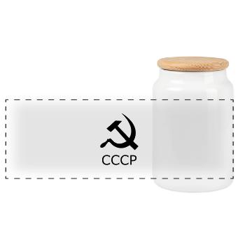 cccp - Boîte à biscuits avec couvercle en bois - blanc - Devant