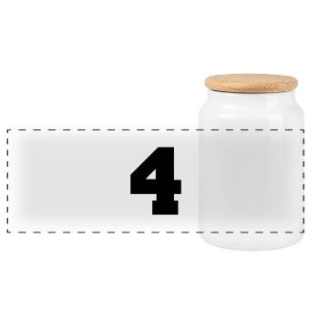 4 - Boîte à biscuits avec couvercle en bois - blanc - Devant