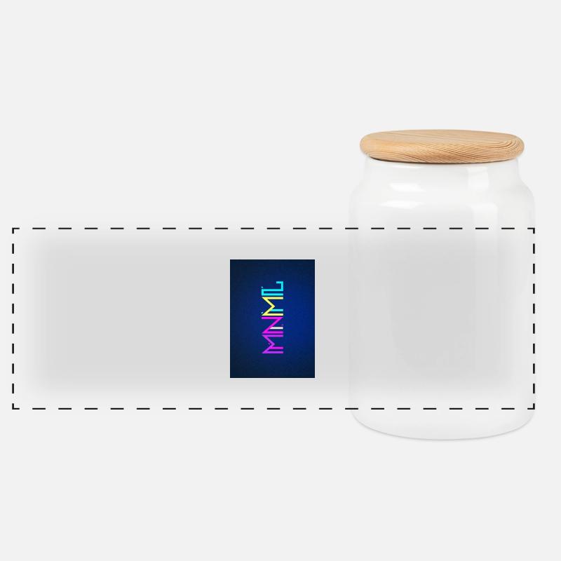 Minimal Type (Colorful) Typographie - Handy Cover - Panorama Keksdose mit Holzdeckel - Weiß