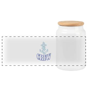 anker_sailor_crew_2 - Boîte à biscuits avec couvercle en bois - blanc - Devant
