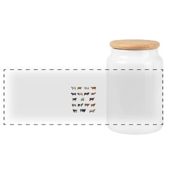 Types Of Cows Cattle Of The World Cow Cattle Cows - Boîte à biscuits avec couvercle en bois - blanc - Devant