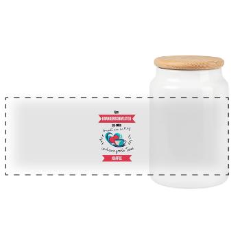 Beste Krankenschwester - Panorama Keksdose mit Holzdeckel - Weiß - Vorne