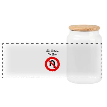 No Return To Zero - Boîte à biscuits avec couvercle en bois - blanc - Devant