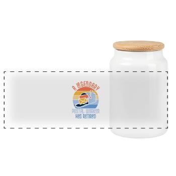 A Legendary Postal Worker Has Retired Mailman Mail - Panorama Keksdose mit Holzdeckel - Weiß - Vorne