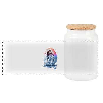 Pâques Pâques Lapin Veille de Pâques Dimanche de Pâques Oeuf de Pâques Printemps - Boîte à biscuits avec couvercle en bois - blanc - Devant