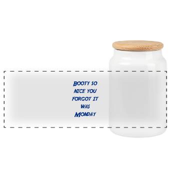 Butin si gentil que vous avez oublié que c’était lundi - Boîte à biscuits avec couvercle en bois - blanc - Devant