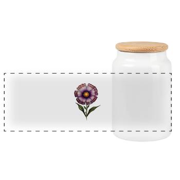 Blume, Garten, Natur - Panorama Keksdose mit Holzdeckel - Weiß - Vorne