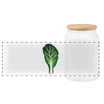 bettes - Boîte à biscuits avec couvercle en bois - blanc - Devant