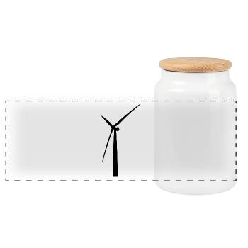 Moulin à vent ! Cadeau d’idée - Boîte à biscuits avec couvercle en bois - blanc - Devant