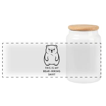 C’est ma chemise de randonnée d’ours - Boîte à biscuits avec couvercle en bois - blanc - Devant