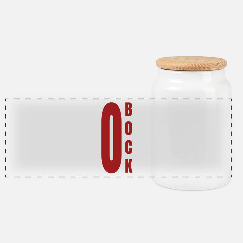 Null Bock, 0 Bock,kein Bock, Motivation - Panorama Keksdose mit Holzdeckel - Weiß