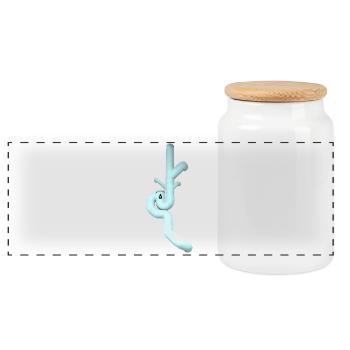 Don Giordano in celestial - Panoramic Cookie Jar with Wooden Lid - white - Front