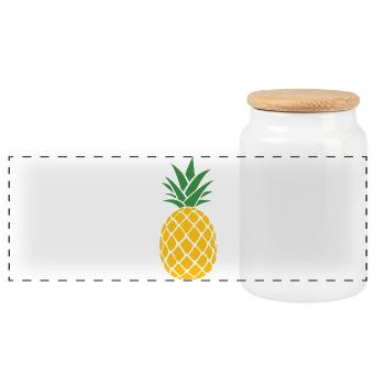 Pineapple Shirt Pineapple Motif Fruit Fruit Costume Pineapple - Panoramic Cookie Jar with Wooden Lid - white - Front