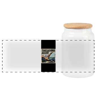 Translate design - Panoramic Cookie Jar with Wooden Lid - white - Front