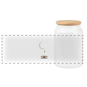hase häschen kaninchen bunny osterhase mümmelmann - Panorama Keksdose mit Holzdeckel - Weiß - Vorne