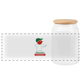 fotolulu collection - Panorama Keksdose mit Holzdeckel - Weiß - Vorne