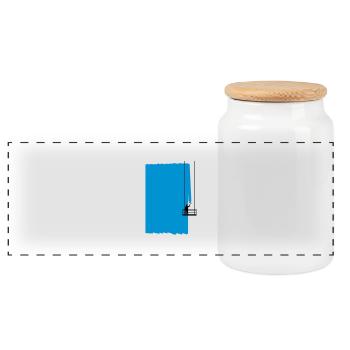 Fassaden Maler - Panoramic Cookie Jar with Wooden Lid - white - Front