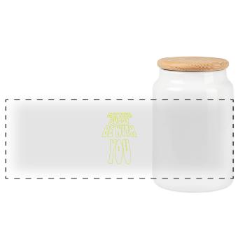 Buddy diving - Panoramic Cookie Jar with Wooden Lid - white - Front