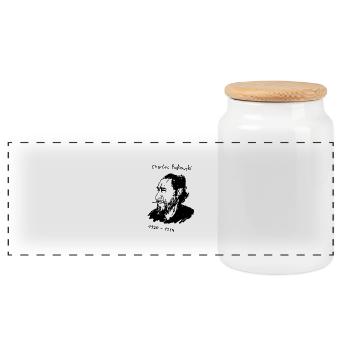 bukowski - Panorama Keksdose mit Holzdeckel - Weiß - Vorne