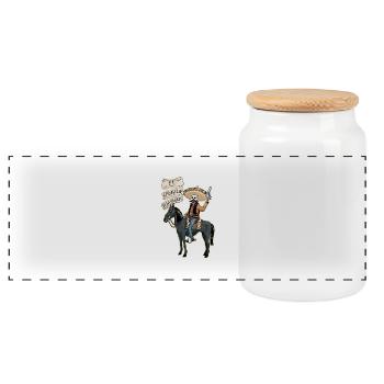 caballerodelamuerte - Boîte à biscuits avec couvercle en bois - blanc - Devant