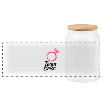 Fête des licenciés - Boîte à biscuits avec couvercle en bois - blanc - Devant