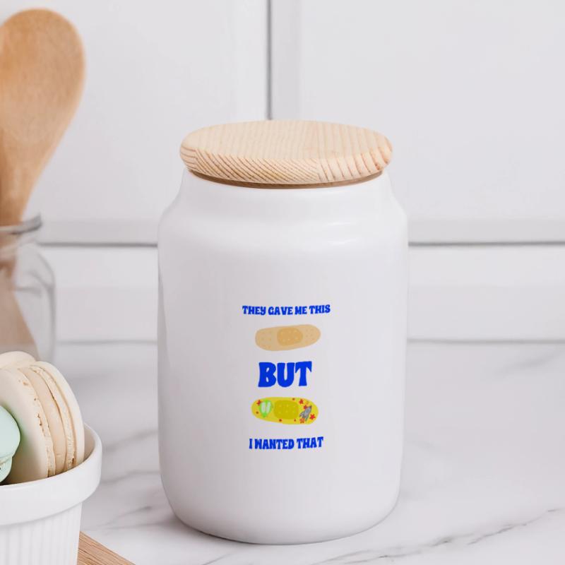 Klassisches Dressing oder Space Dressing Panorama Keksdose mit Holzdeckel