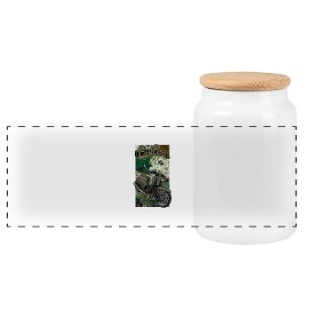Schwalbe KR51/1 // Illustration - Panorama Keksdose mit Holzdeckel - Weiß - Vorne