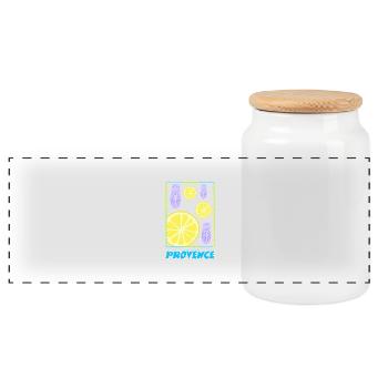 The good life in Provence - Panoramic Cookie Jar with Wooden Lid - white - Front