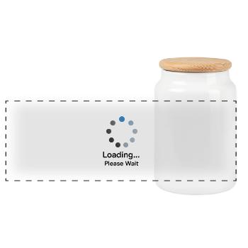 Chargement Veuillez patienter - Boîte à biscuits avec couvercle en bois - blanc - Devant