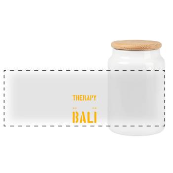 Bali T-shirt idée humour énonciations drôles de cadeau - Boîte à biscuits avec couvercle en bois - blanc - Devant