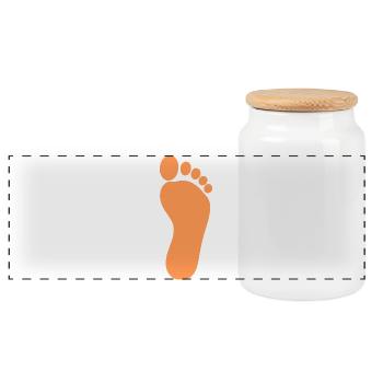 Podiatrie de soins des pieds - Boîte à biscuits avec couvercle en bois - blanc - Devant