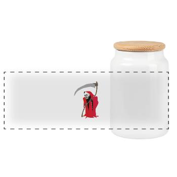 The Grim Reaper - Panoramic Cookie Jar with Wooden Lid - white - Front