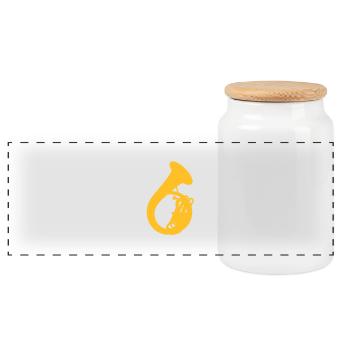 helicon - Boîte à biscuits avec couvercle en bois - blanc - Devant