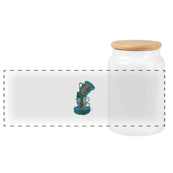 tassesgirafe - Boîte à biscuits avec couvercle en bois - blanc - Devant