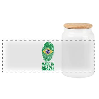 Made in Brazil / Made in Brazil Brasil - Boîte à biscuits avec couvercle en bois - blanc - Devant